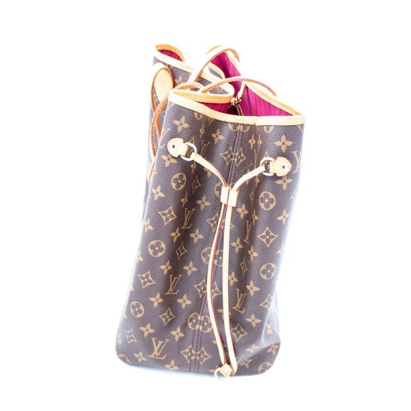 Louis Vuitton Neverfull GM Fuchsia Monogram Tote with Matching Pouch - Picture 5 of 10